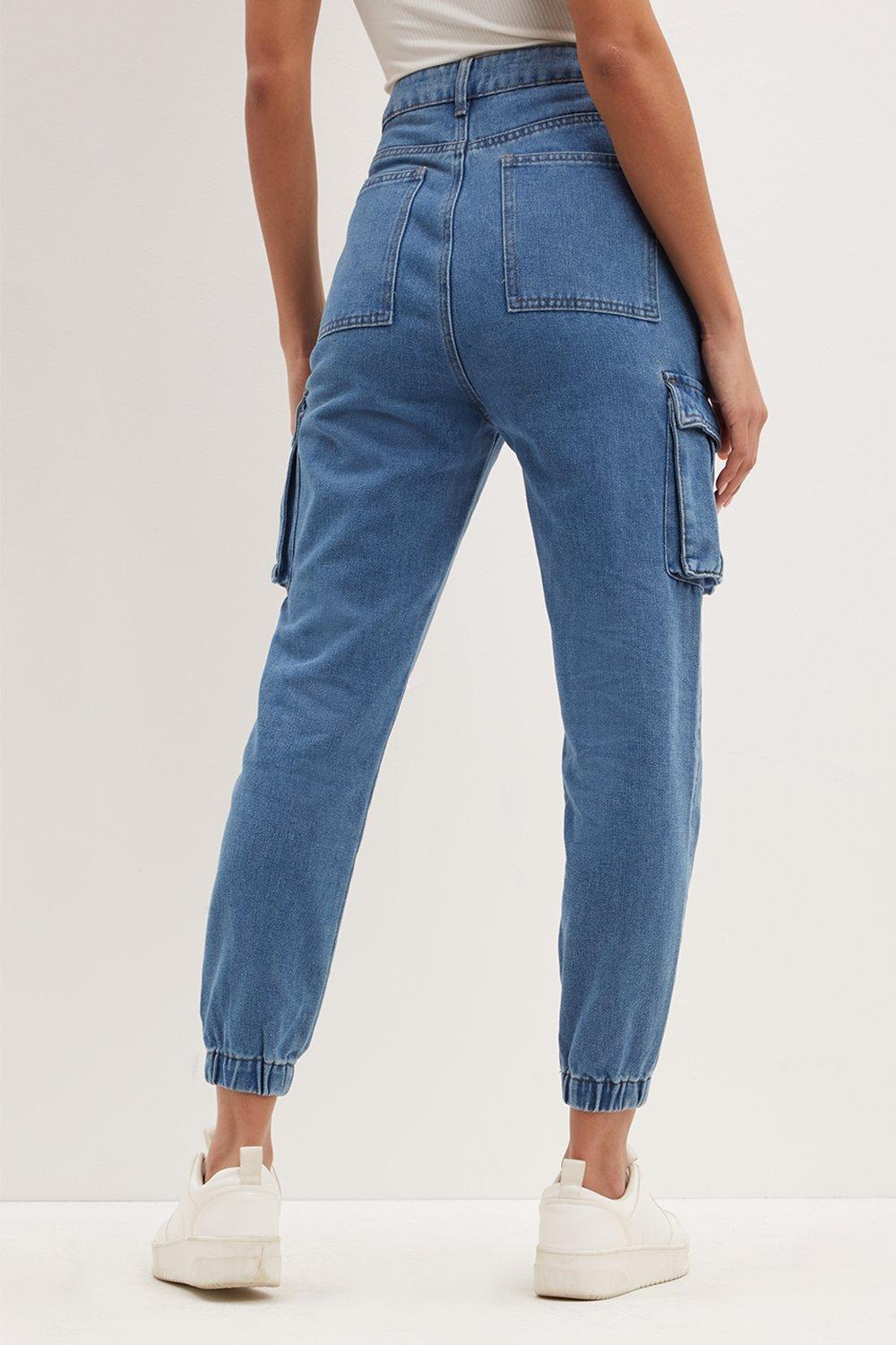 Jeans with store elastic ankle cuffs